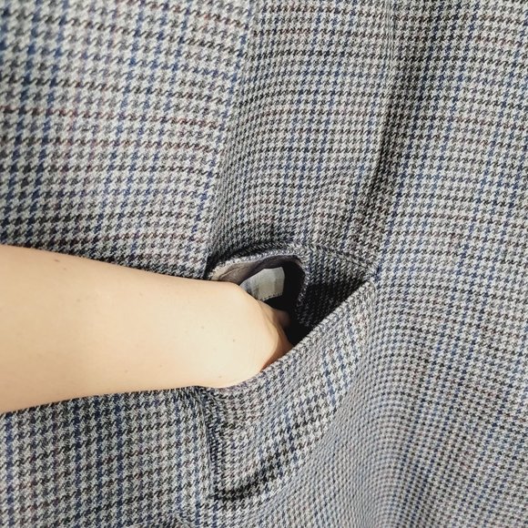 Lauren Ralph Lauren Houndstooth Suit Jacket Blazer 100% Wool Lined Mens 54R - Picture 4 of 13